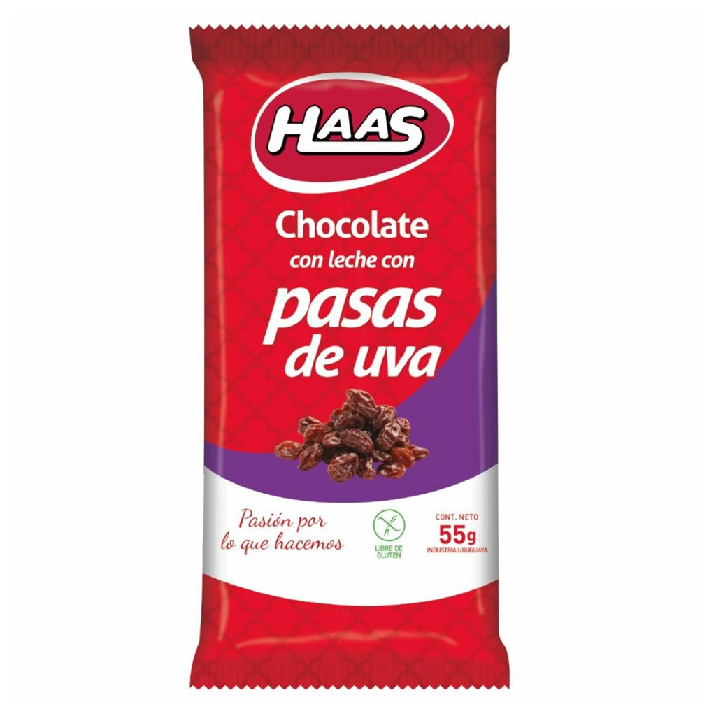 TABLETA HAAS PASAS 55 GR - Imagen principal