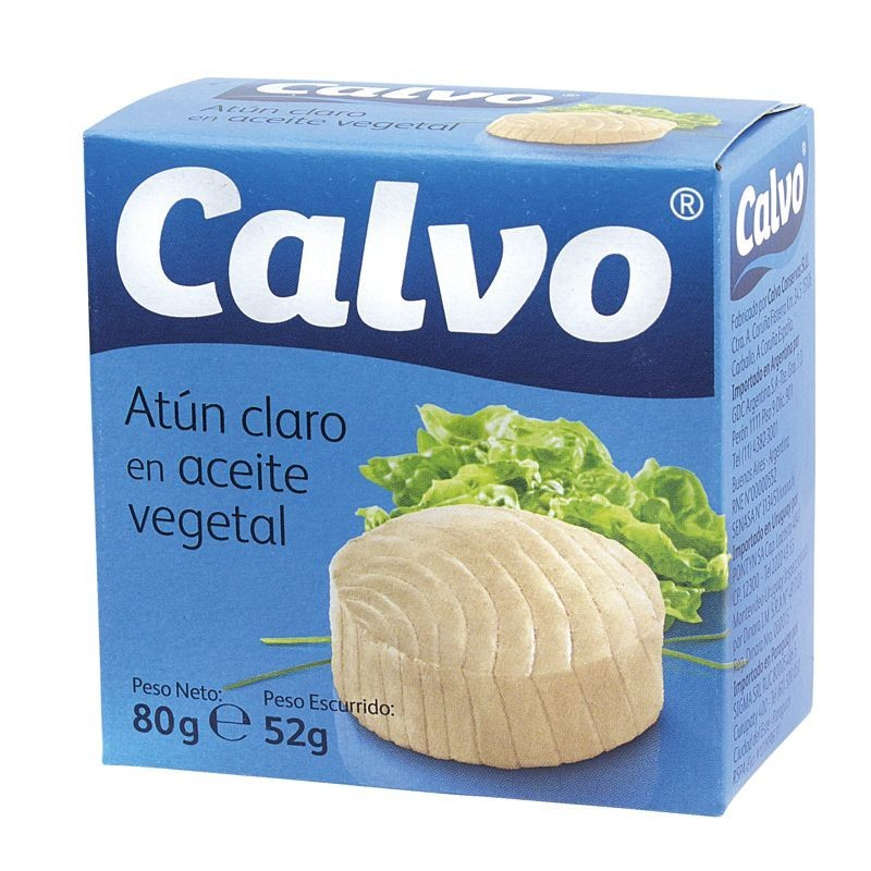 ATUN EN ACEITE VEGETAL CALVO 80 GR