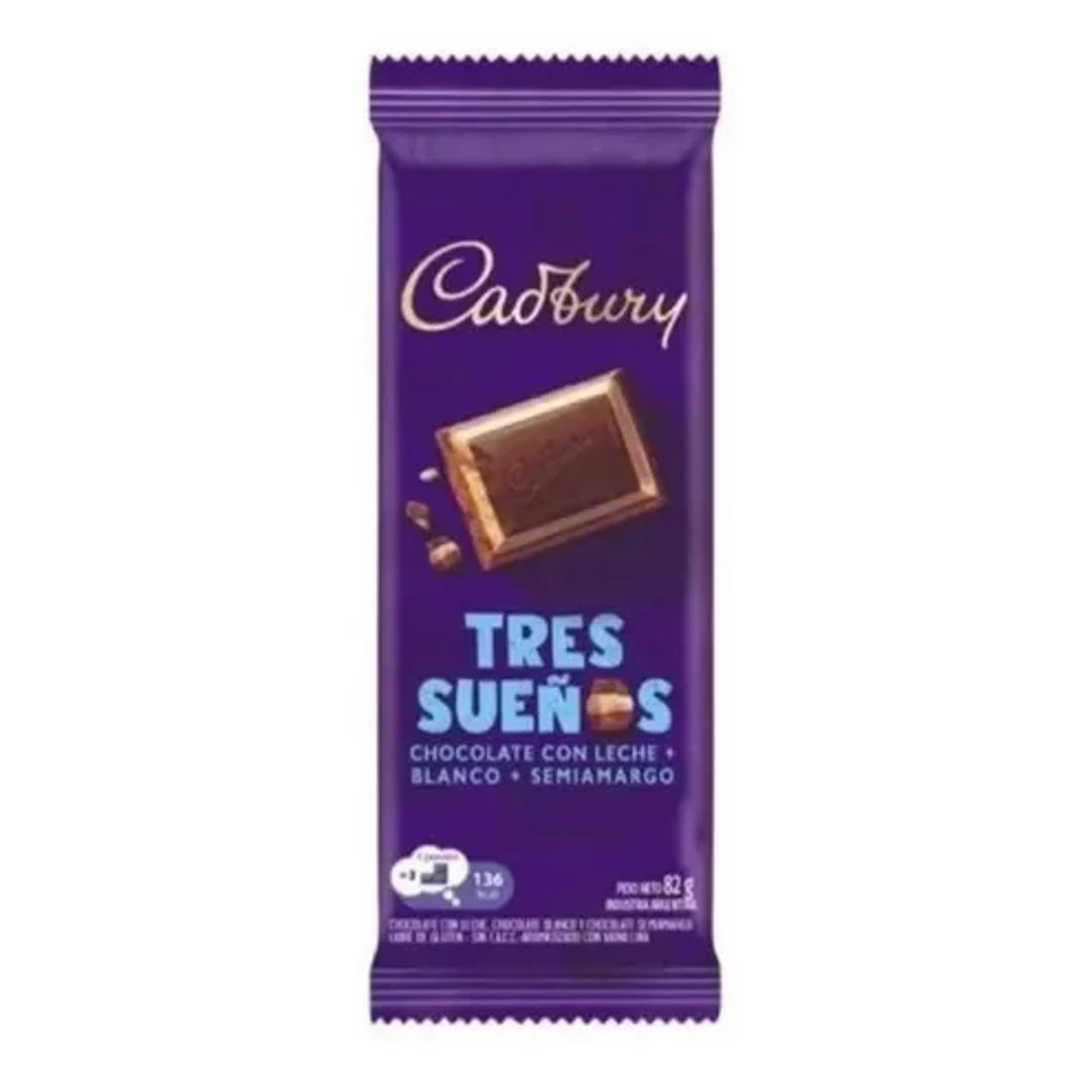 TABLETA CADBURY TRES SUEÑOS 82 GR