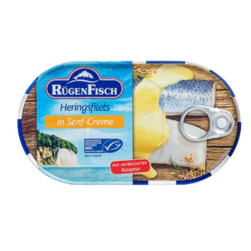 Arenques rugen fisch mostaza 200 gr