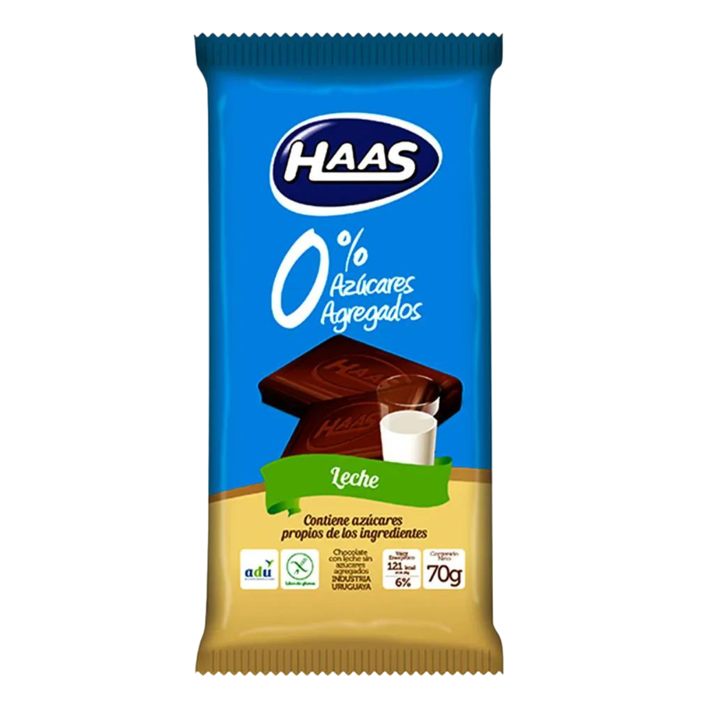 TABLETA HAAS DIET LECHE  70 GR - Imagen principal