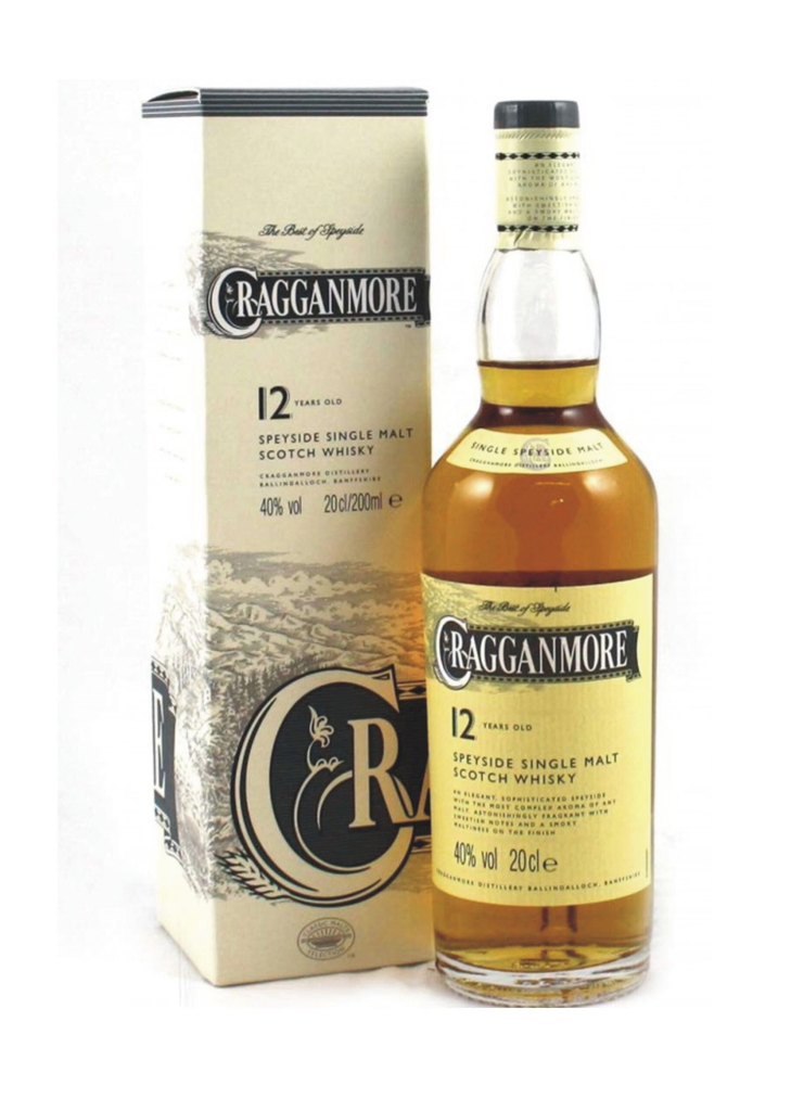 Whisky cragganmore 12 años single malt 750 ml