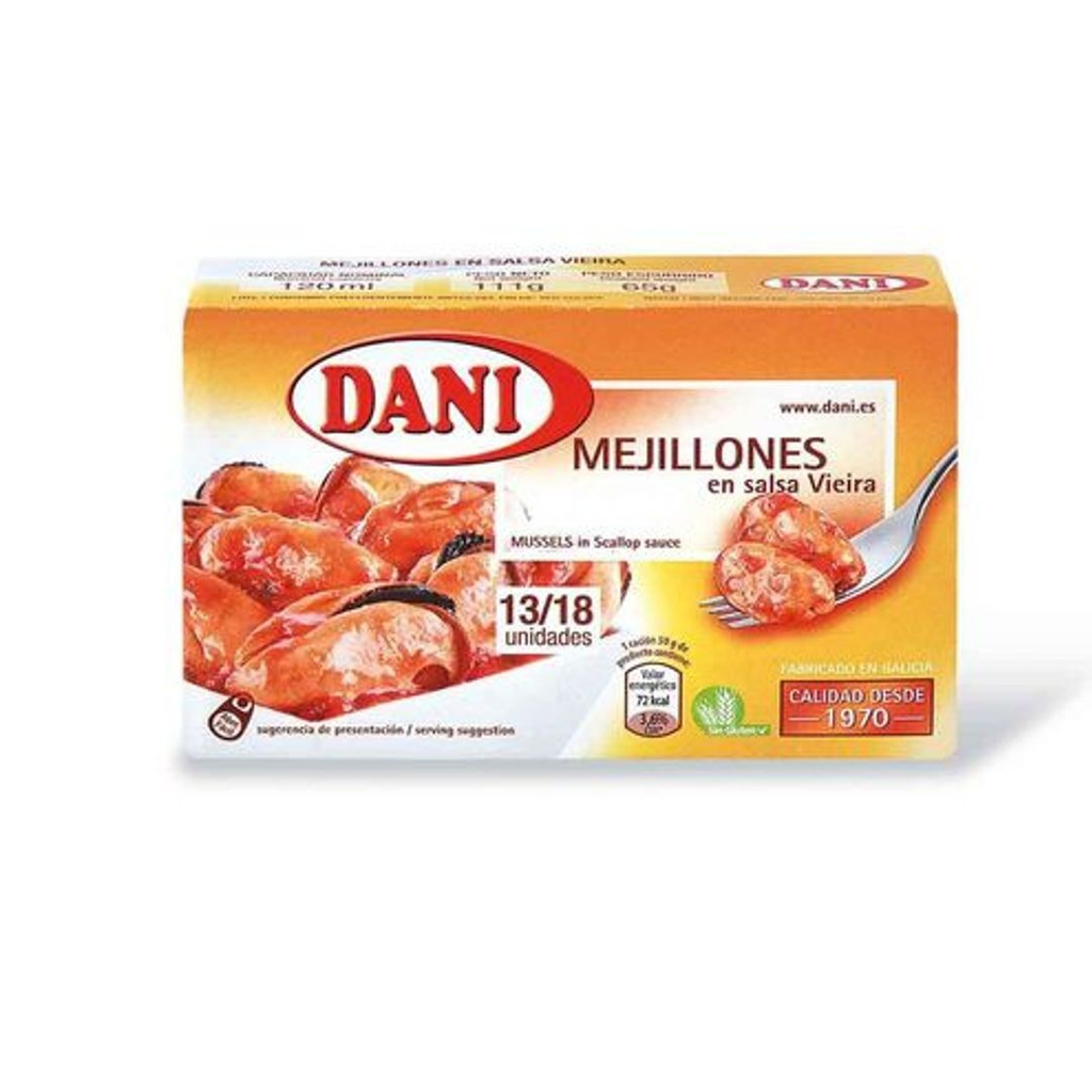 MEJILLONES DANI EN SALSA VIEIRA 111 GR - Imagen principal