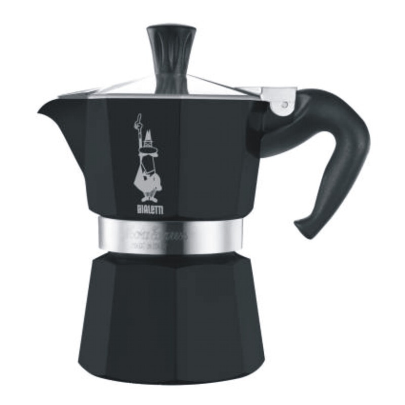 CAFETERA BIALETTI MOKA NEGRA 3 TAZAS
