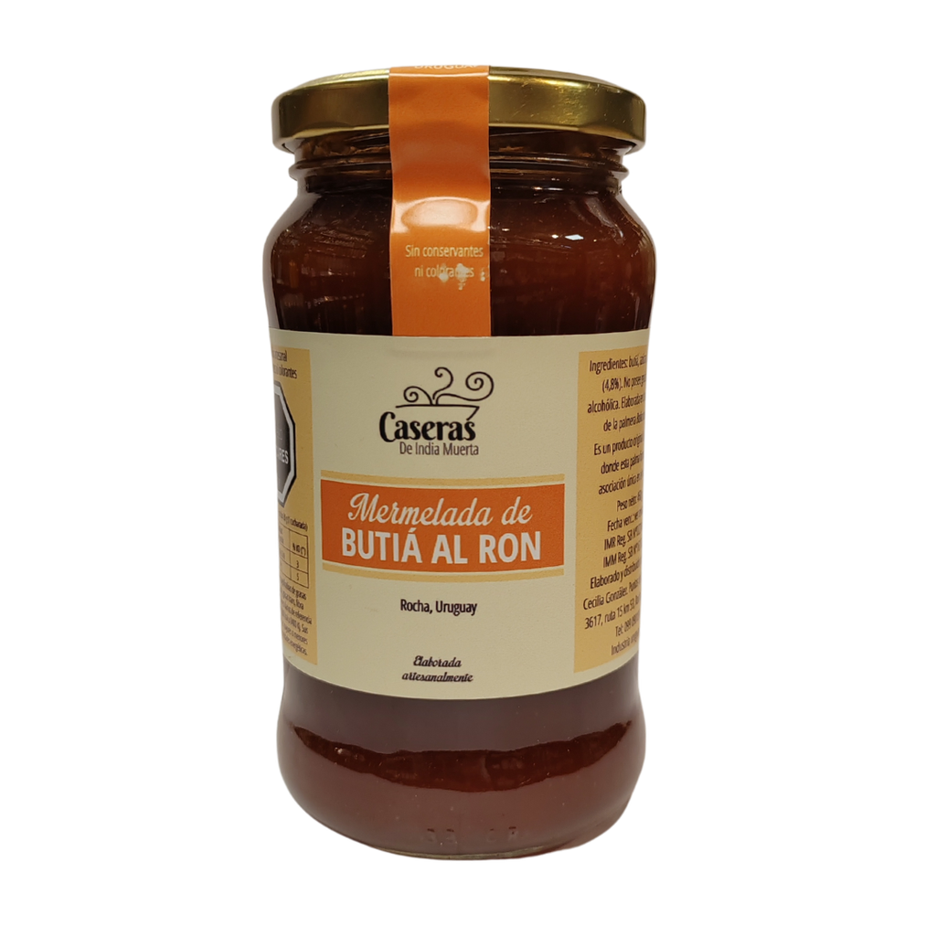 Mermelada india muerta butia al ron 460 gr