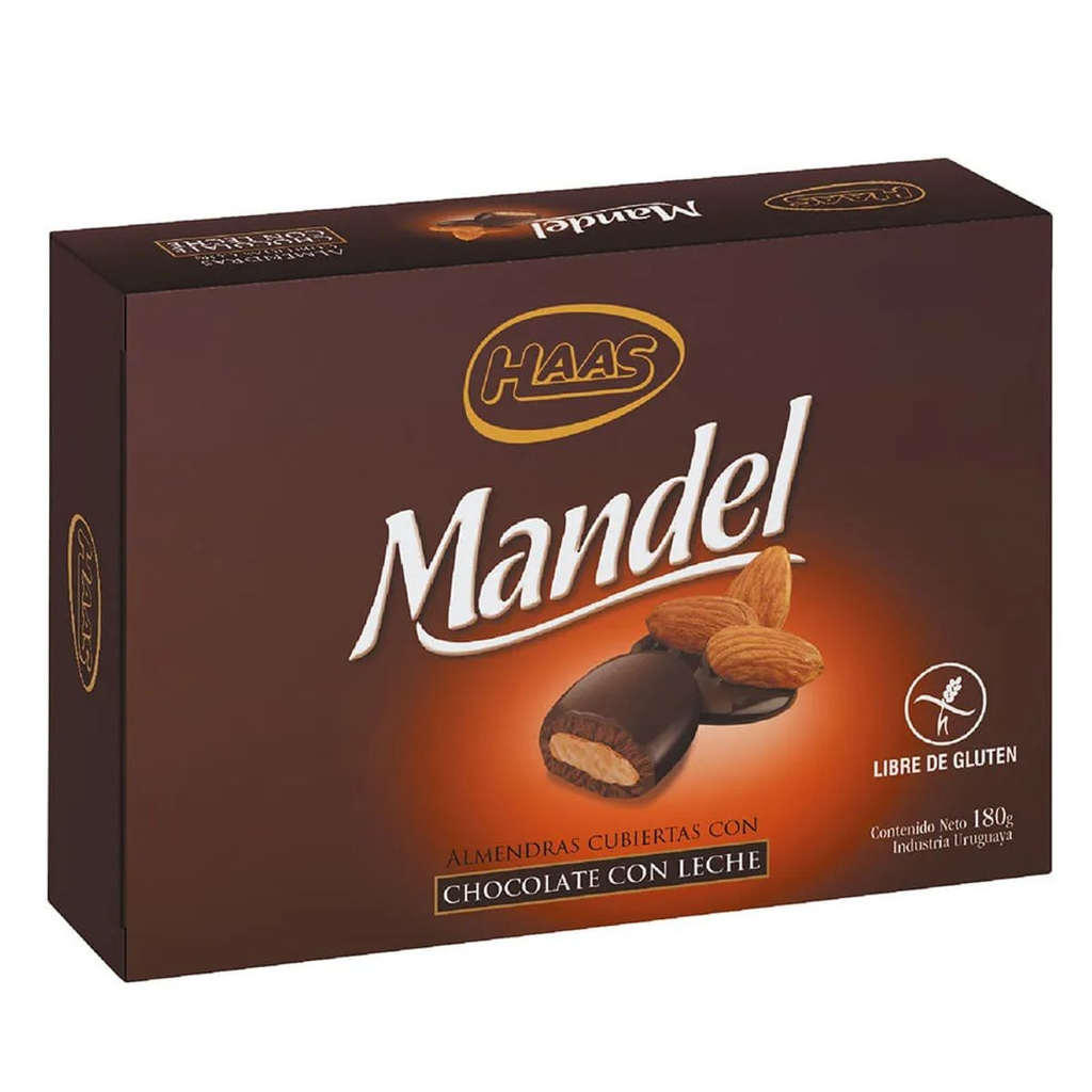 Almendras haas mandel chocolate 180 gr