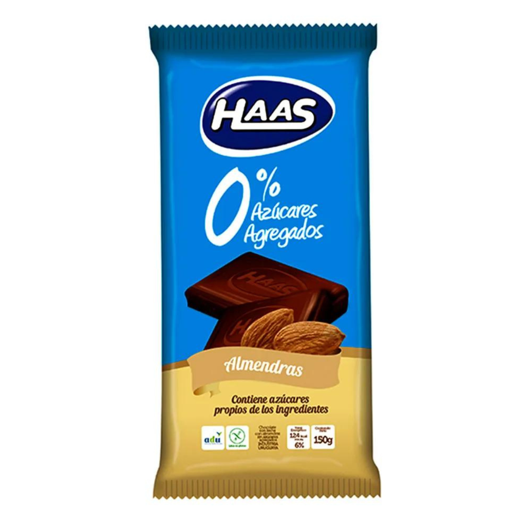 TABLETA HAAS DIET ALMENDRAS 150 GR