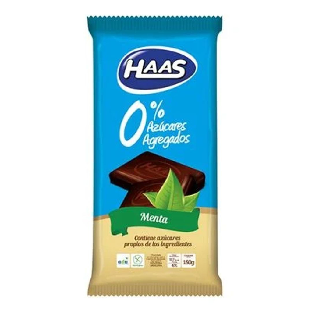 TABLETA HAAS DIET MENTA 150 GR