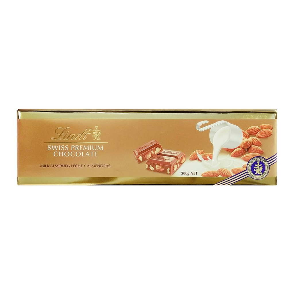 TABLETA LINDT LECHE/ALMENDRAS 300 GR