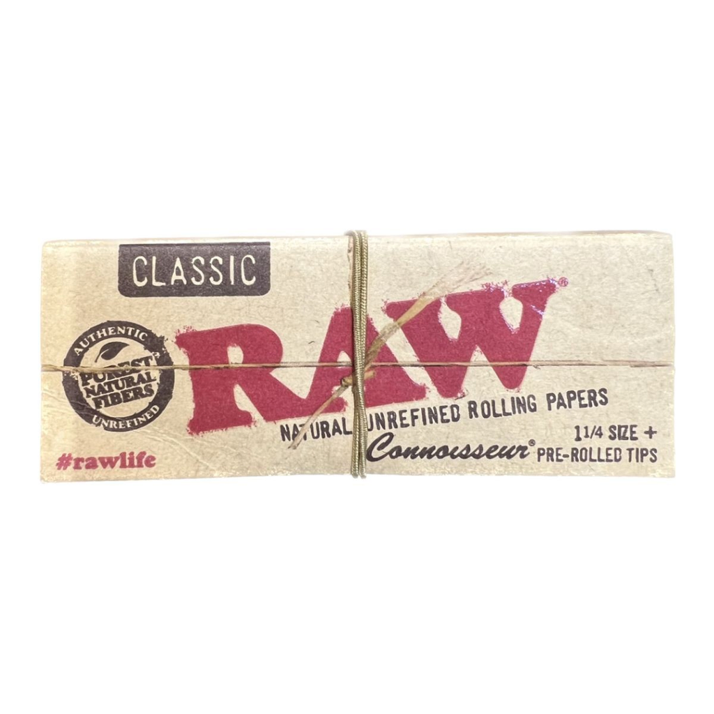HOJILLA RAW CLASSIC 1 1/4 50 UNI + 16 PRE ROLLER TIPS - Imagen principal