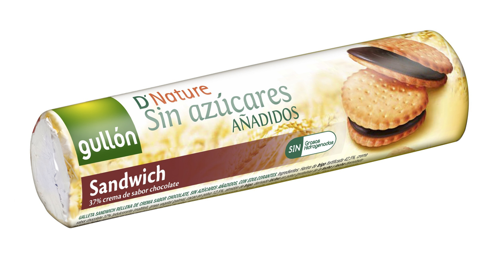 Galletas gullon sandwich s/azucar 250 gr