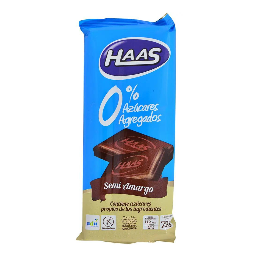 TABLETA HAAS DIET SEMI AMARGO 70 GR