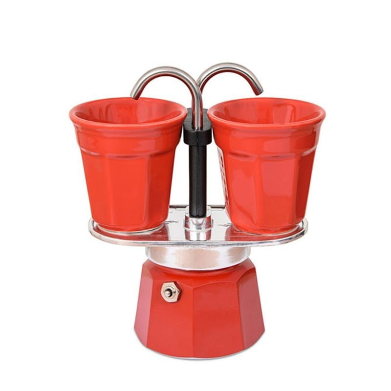MINI EXPRESS BIALETTI + 2 POCILLOS ROJOS