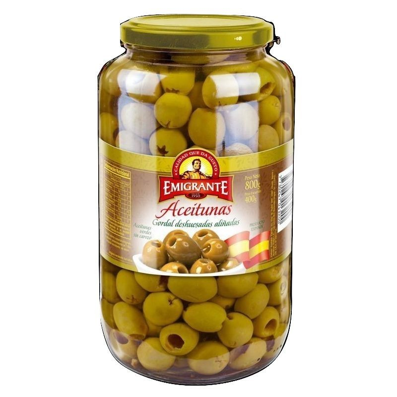 Aceitunas emigrante gordal s/c 800 gr