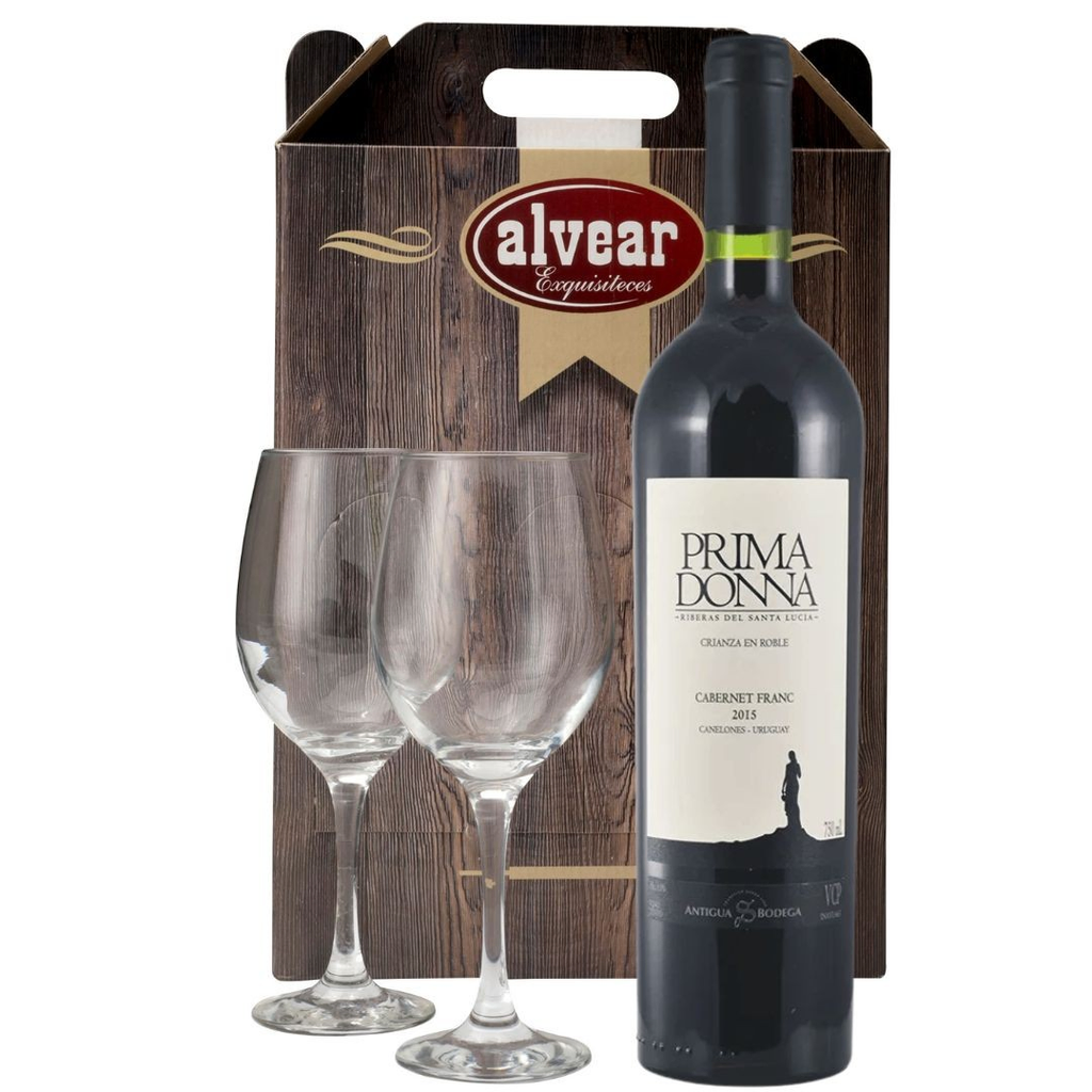 Vino prima donna + 2 copas