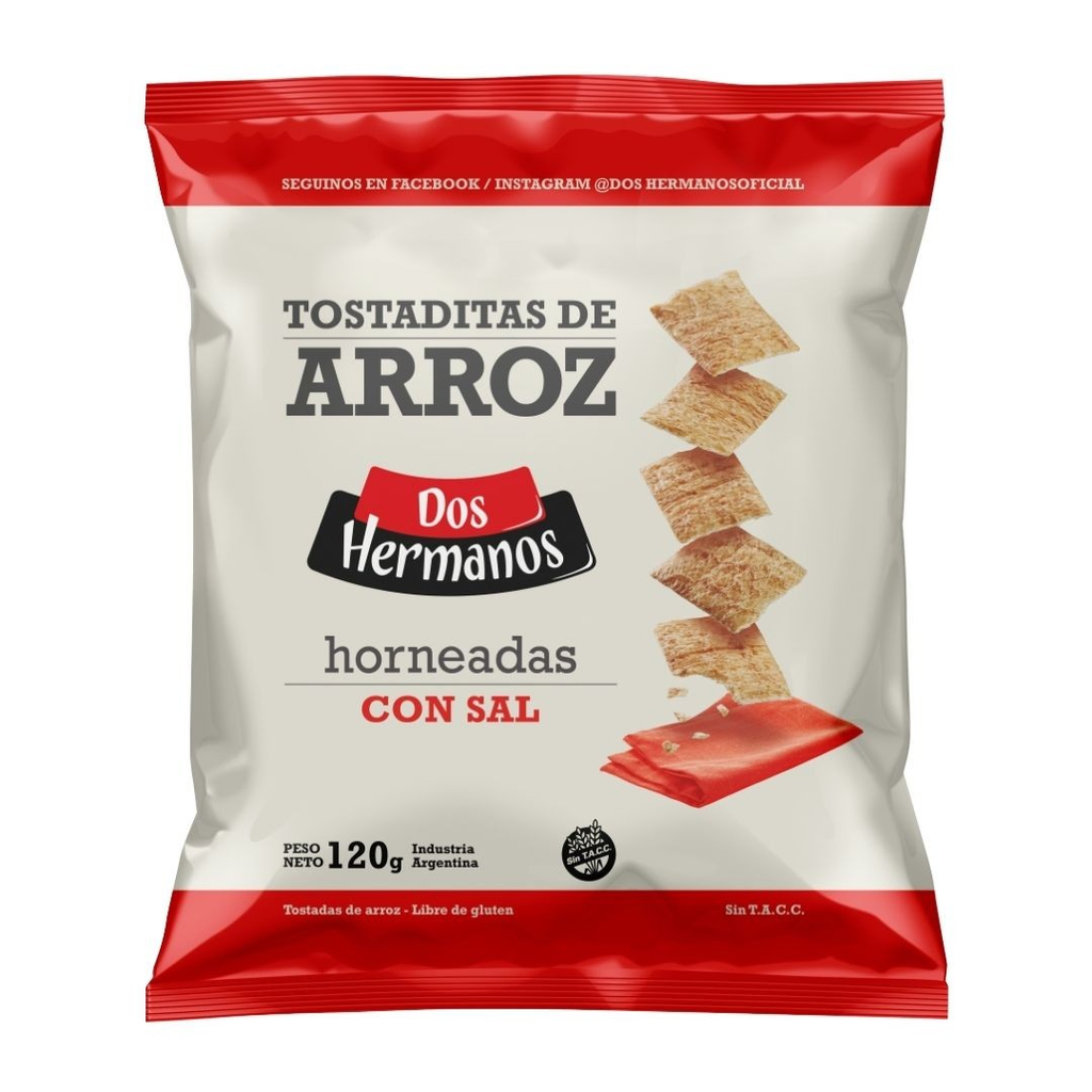 TOSTADAS DE ARROZ DOS HERMANOS CON SAL - Imagen principal