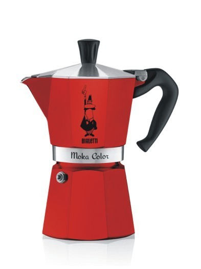 CAFETERA BIALETTI MOKA ROJA 3 TAZAS