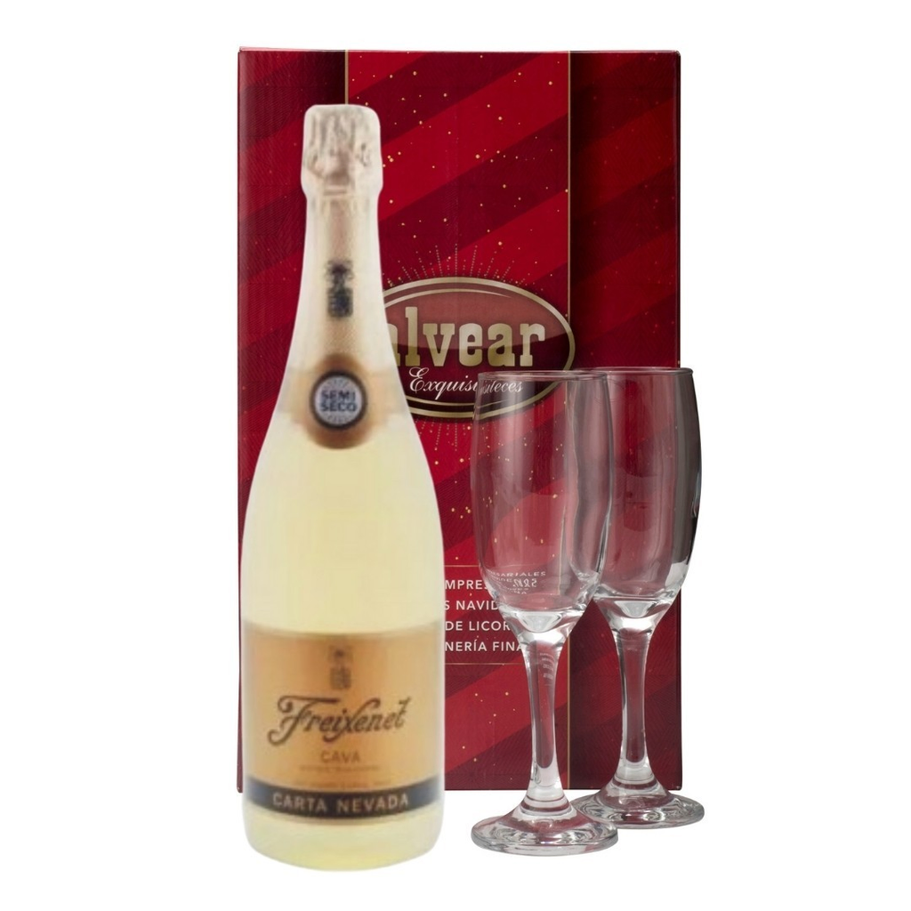 CAVA FREIXENET CARTA NEVADA + 2 COPAS