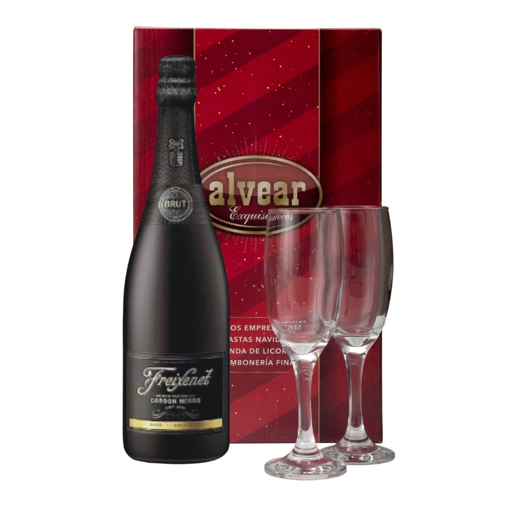 CAVA FREIXENET CORDON NEGRO + 2 COPAS
