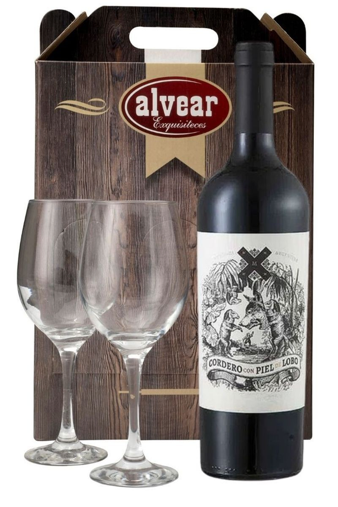 Vino cordero con piel de lobo + 2 copas