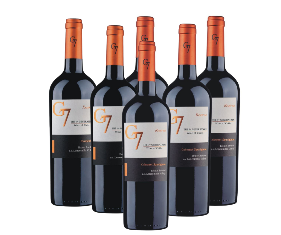 VINO G 7 RESERVA CHILENO PROMO X 6