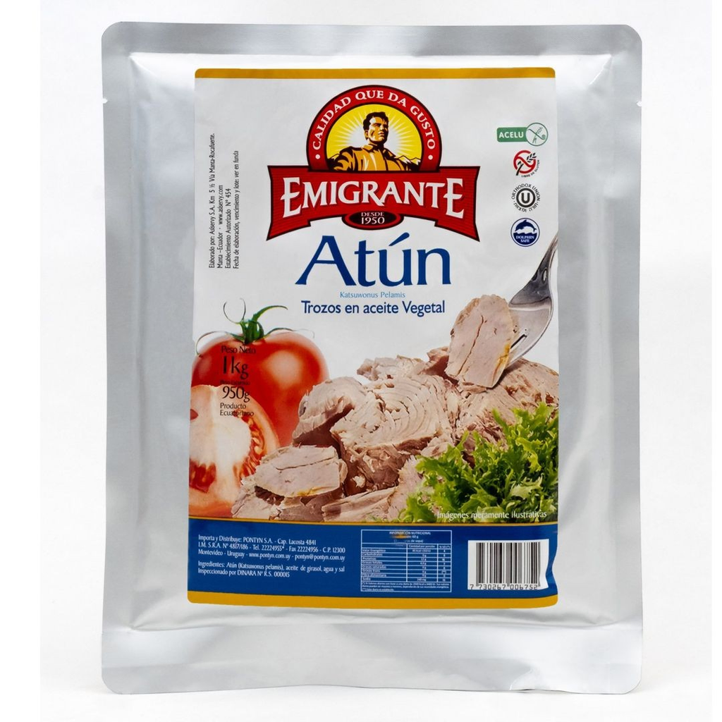 ATUN EN ACEITE TROZOS EMIGRANTE 500 GR