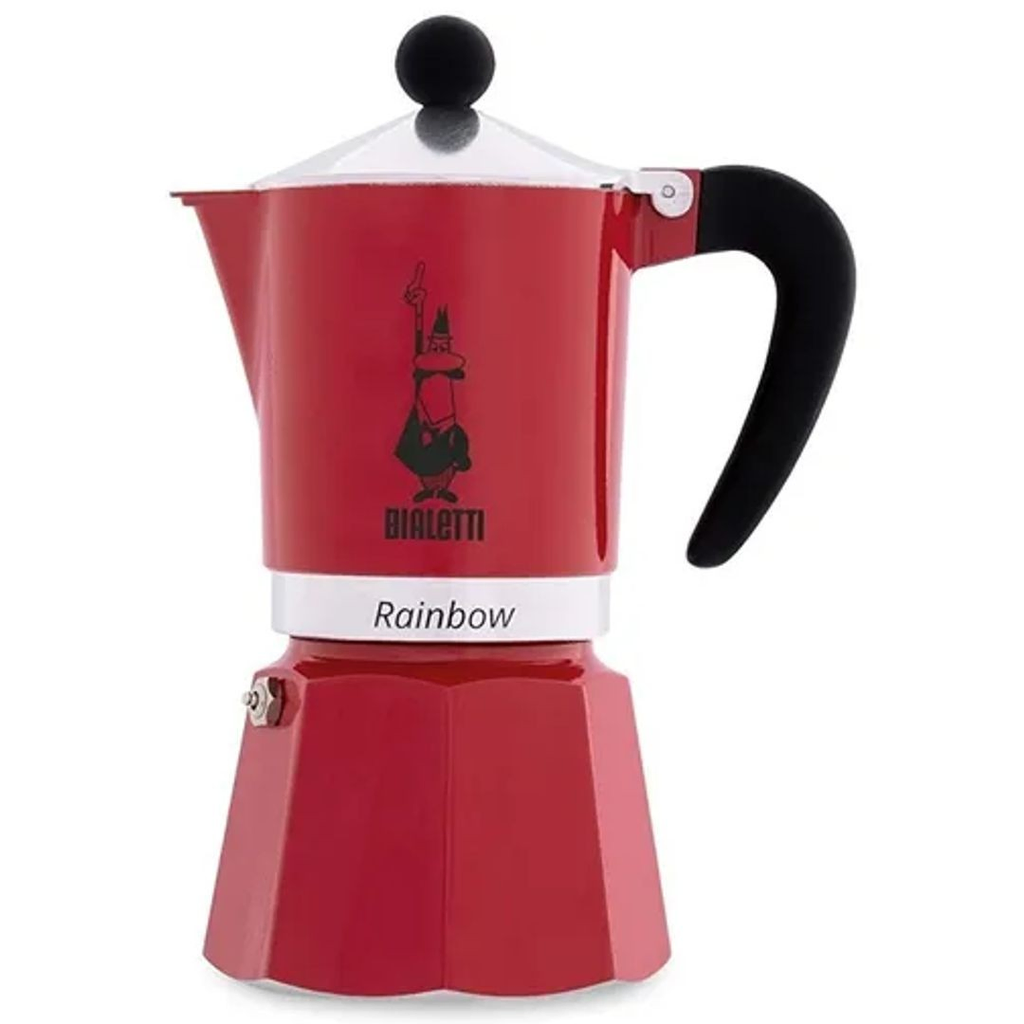 CAFETERA BIALETTI RAINBOW ROJO 6 TAZAS