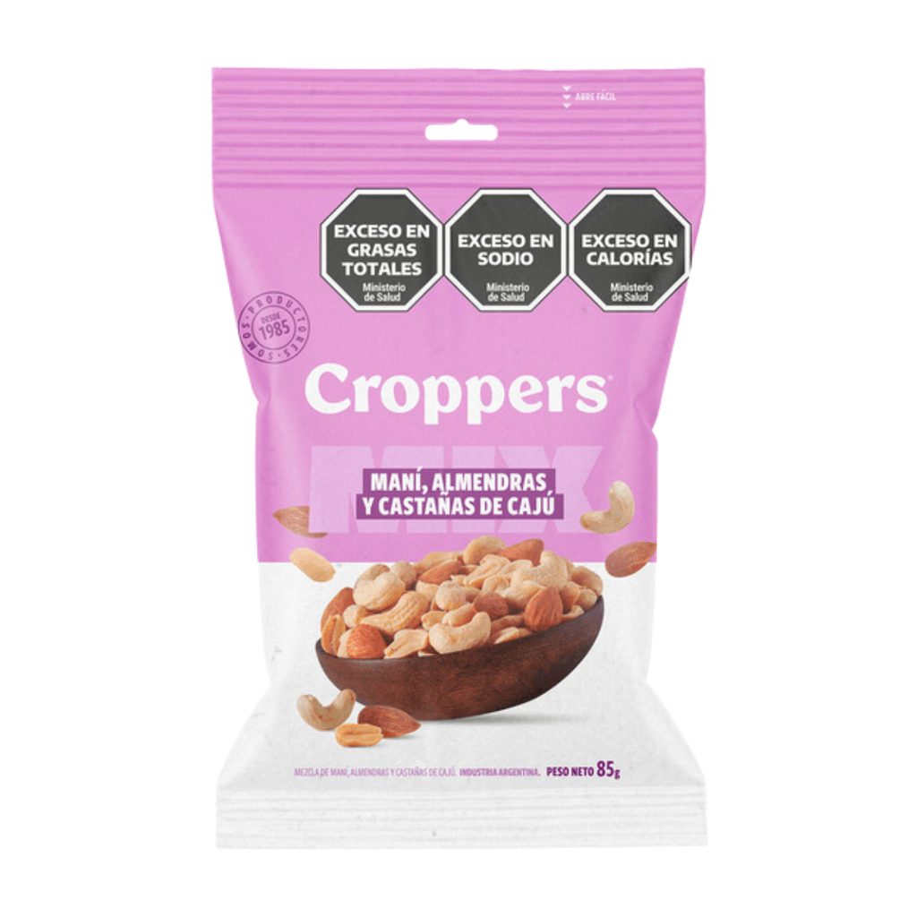Mix mani +  almendras + castaña croppers 85 gr