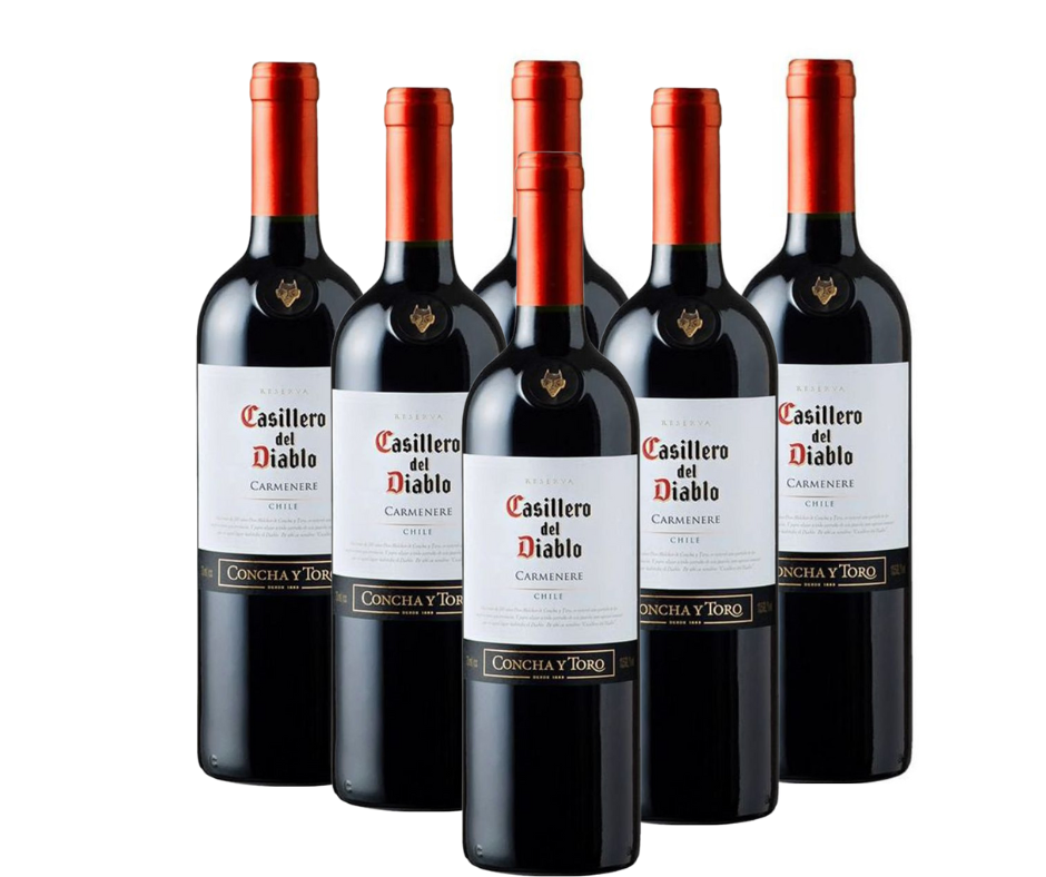 Vino casillero del diablo carmener promo x 6