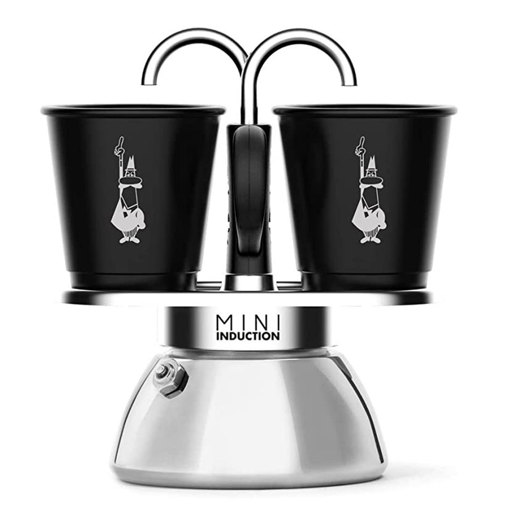 MINI INDUCTION BIALETTI + 2 POCILLOS NEGROS