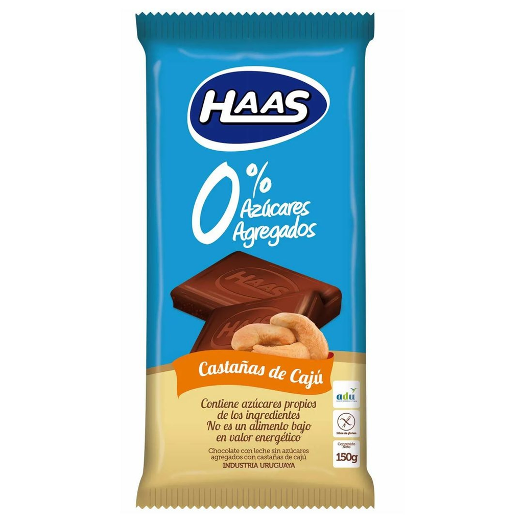 TABLETA HAAS DIET CASTAÑAS DE CAJU 150 GR - Imagen principal