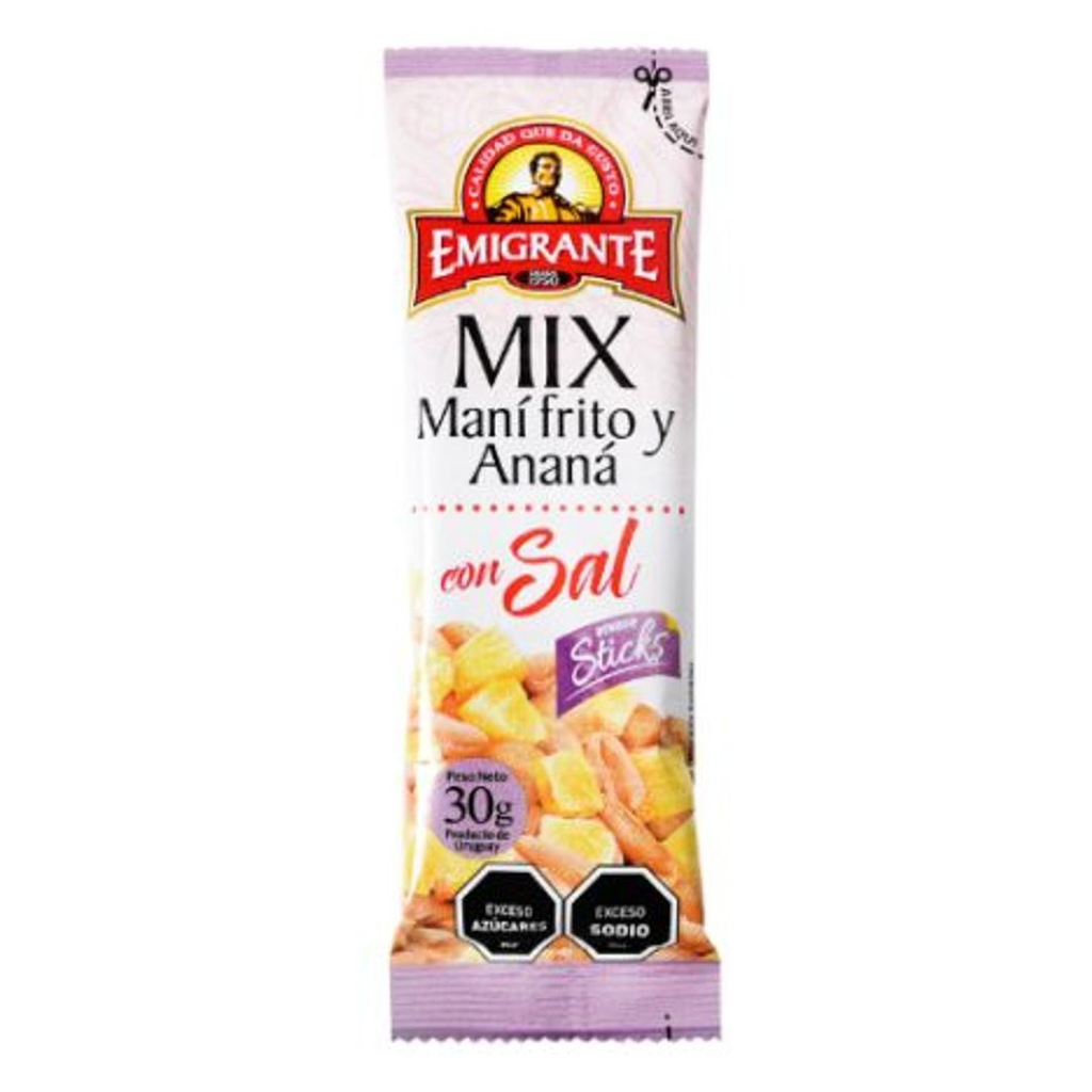 Mix emigrante mani + anana con sal 30 gr