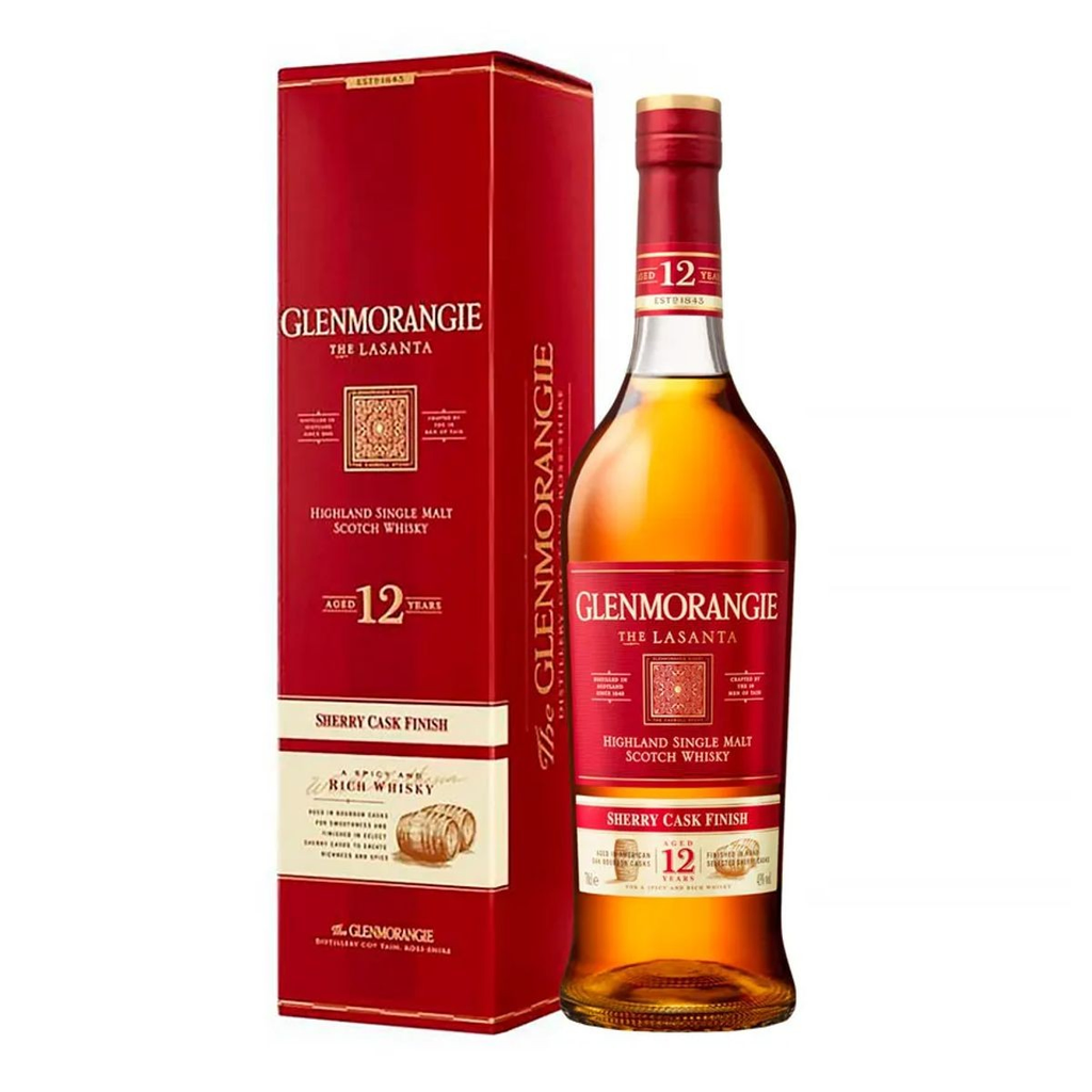 Whisky glenmorangie 12 años lasanta single malt 750 ml