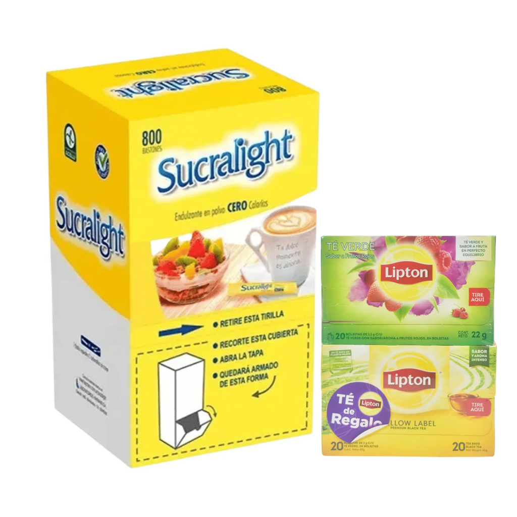 SUCRALIGHT 800 BASTONES + LIPTON DE REGALO