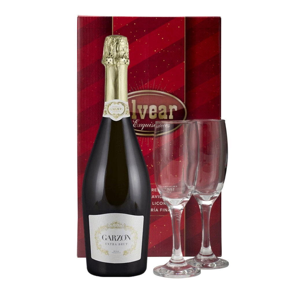 ESPUMANTE GARZON EXTRA BRUT + 2 COPAS
