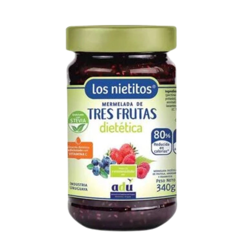 MERMELADA TRES FRUTAS LOS NIETITOS DIETETICA 340 GR  - Imagen principal