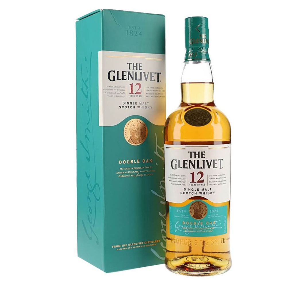 Whisky glenlivet 12 años single malt 750 ml