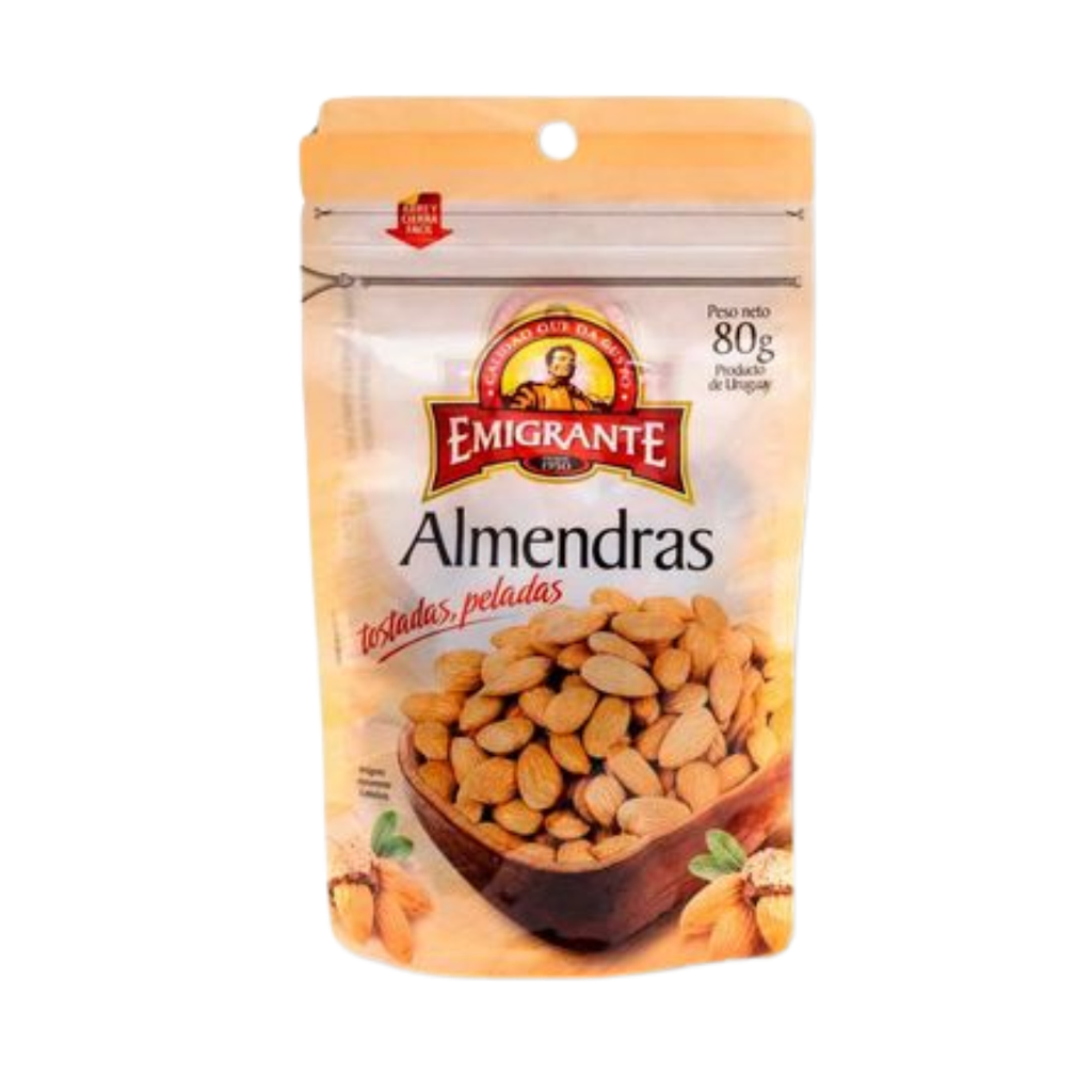 ALMENDRAS EMIGRANTE TOSTADAS Y SALADAS DP 80 GR - Imagen principal