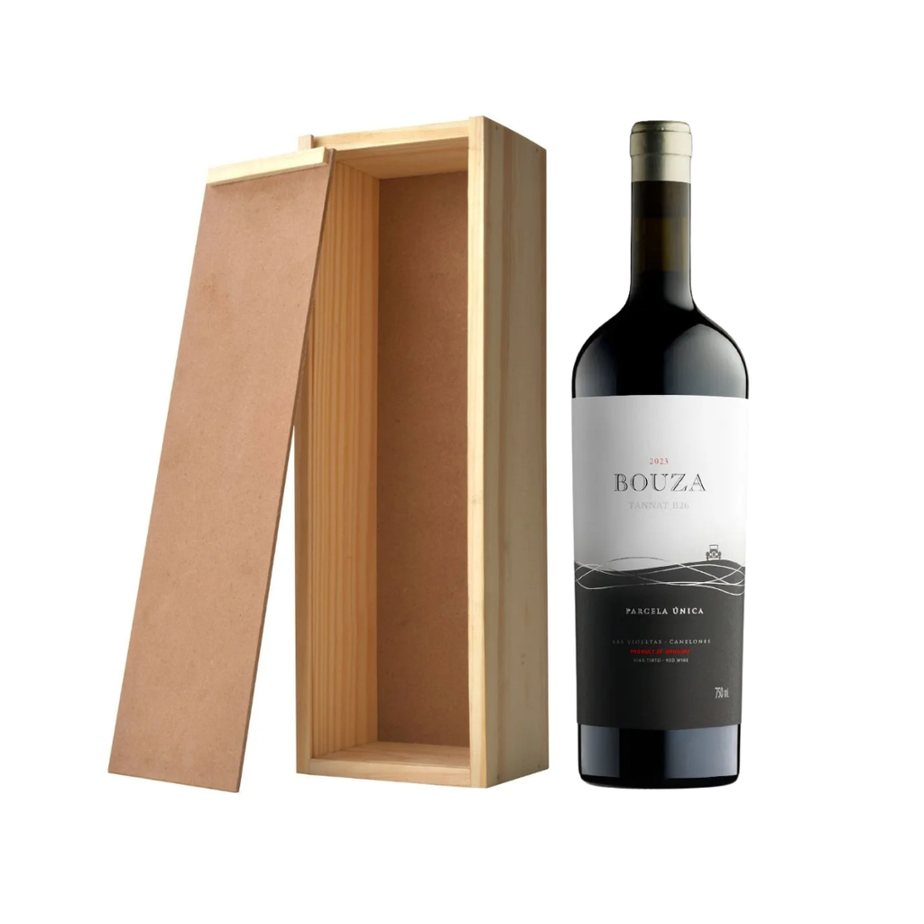 VINO BOUZA PARCELA UNICA EN Caja de madera para 1 botella