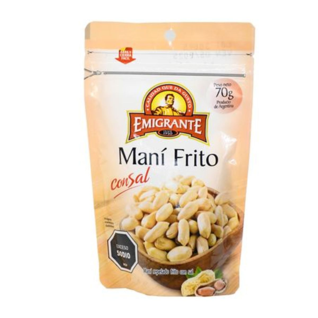 MANI EMIGRANTE FRITO CON SAL DP 70 GR - Imagen principal
