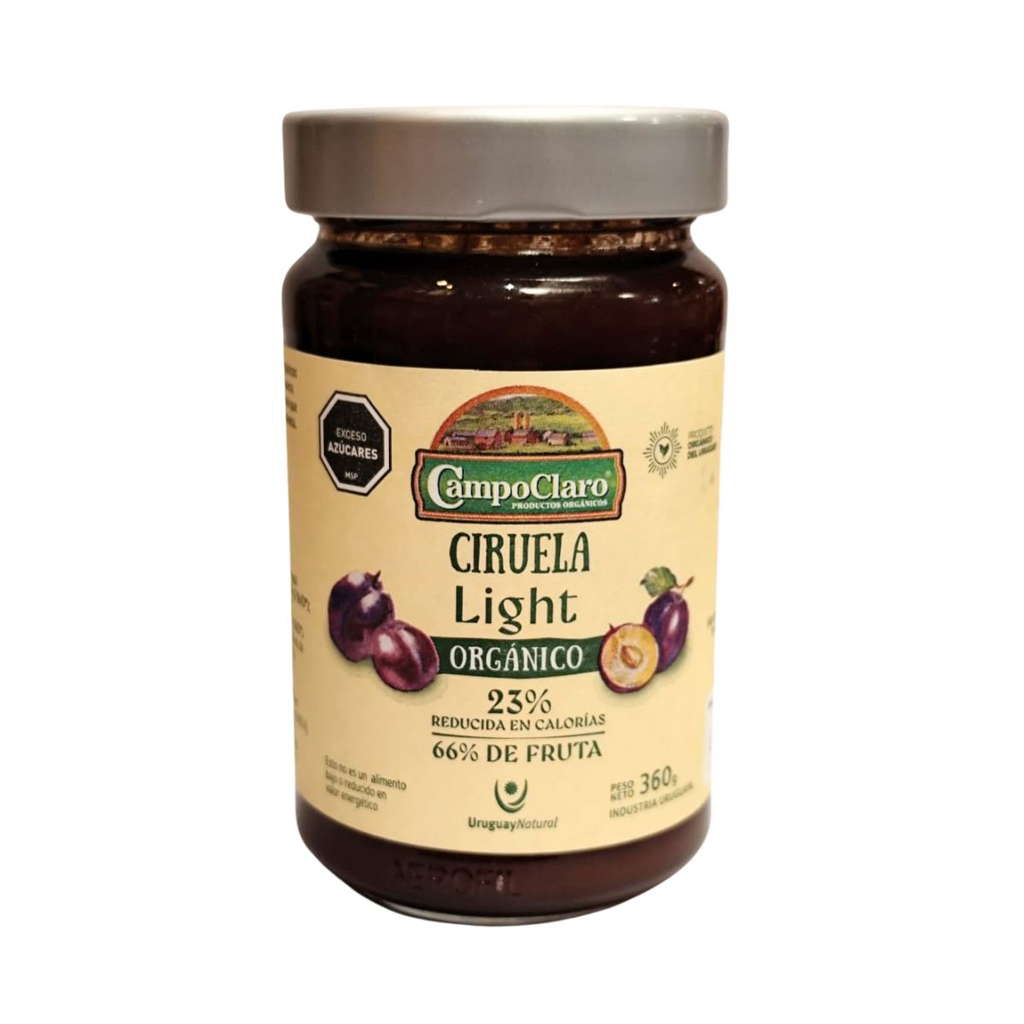 MERMELADA DE CIRUELA LIGHT ORGANICA 360 GR CAMPOCLARO - Imagen principal