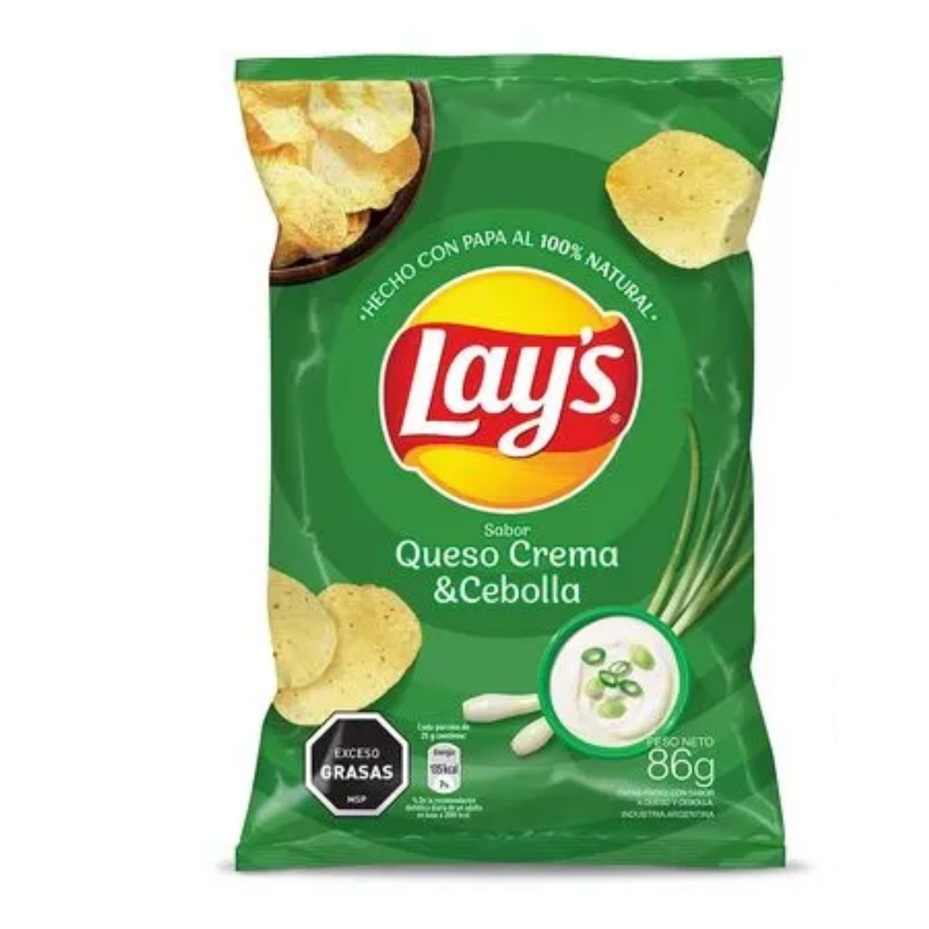 Lays queso crema y cebolla 86 gr - Imagen principal