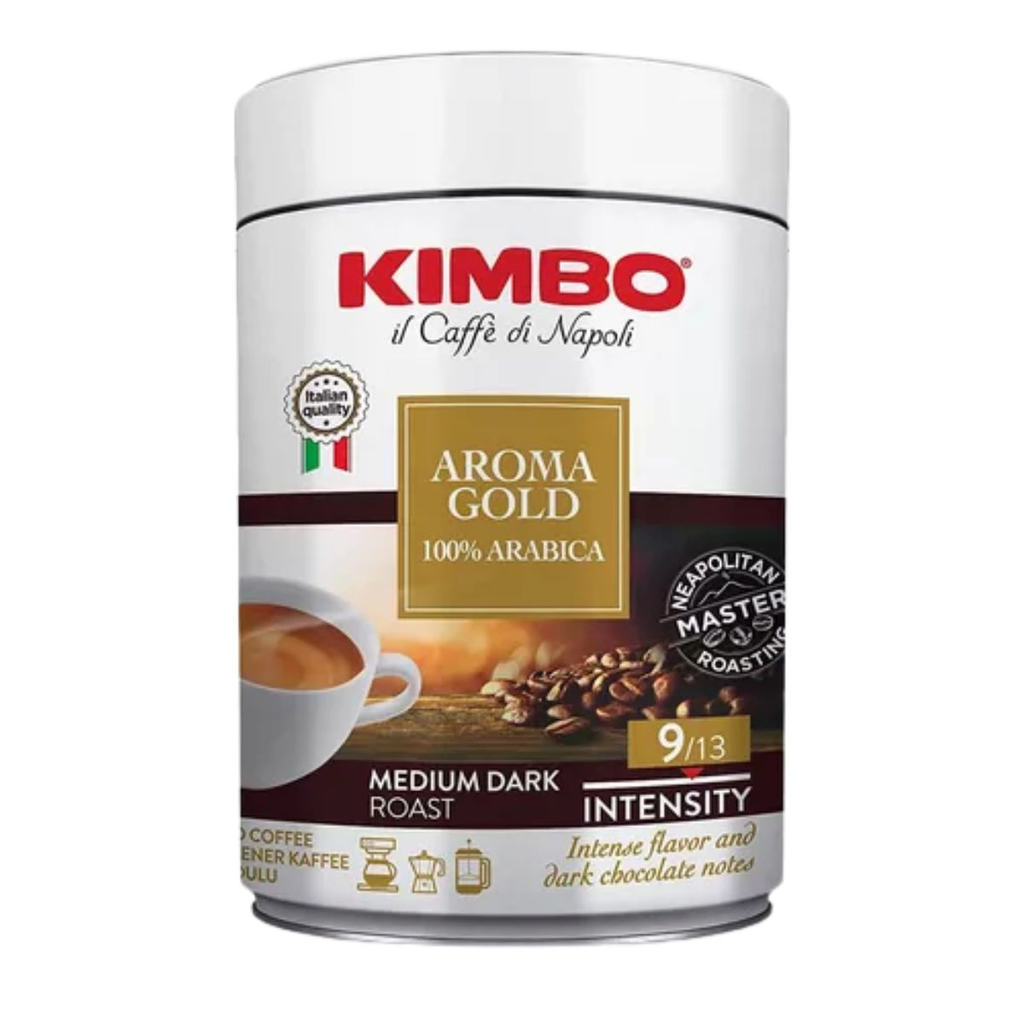 CAFE KIMBO GOLD 100 % ARABICA MOLIDO 250 GR LATA