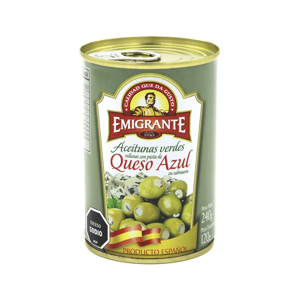 ACEITUNAS EMIGRANTE QUESO AZUL 240 GR - Imagen principal