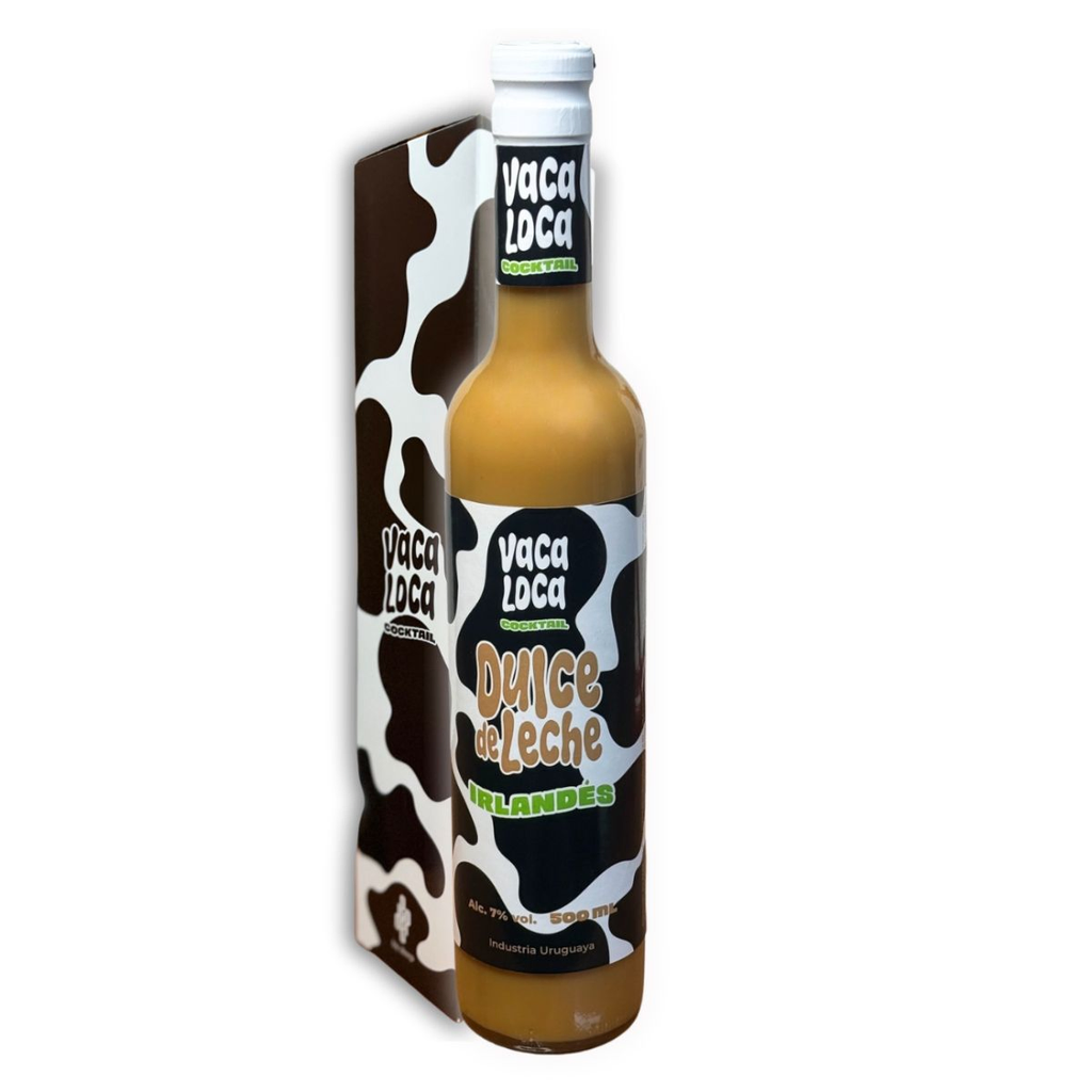 LICOR DE DULCE DE LECHE Y CREMA IRLANDES VACA LOCA 500 ML