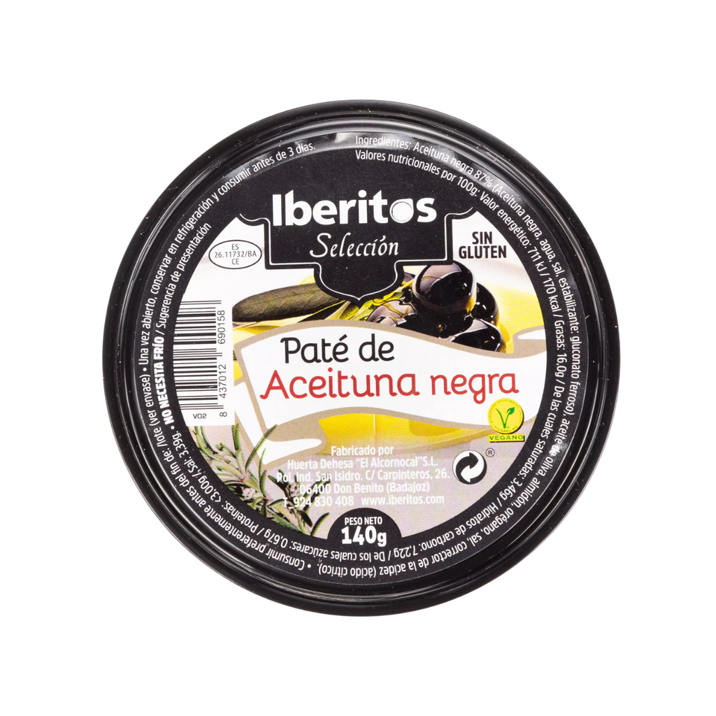 PATE DE ACEITUNAS NEGRAS IBERITOS 140 GR - Imagen principal