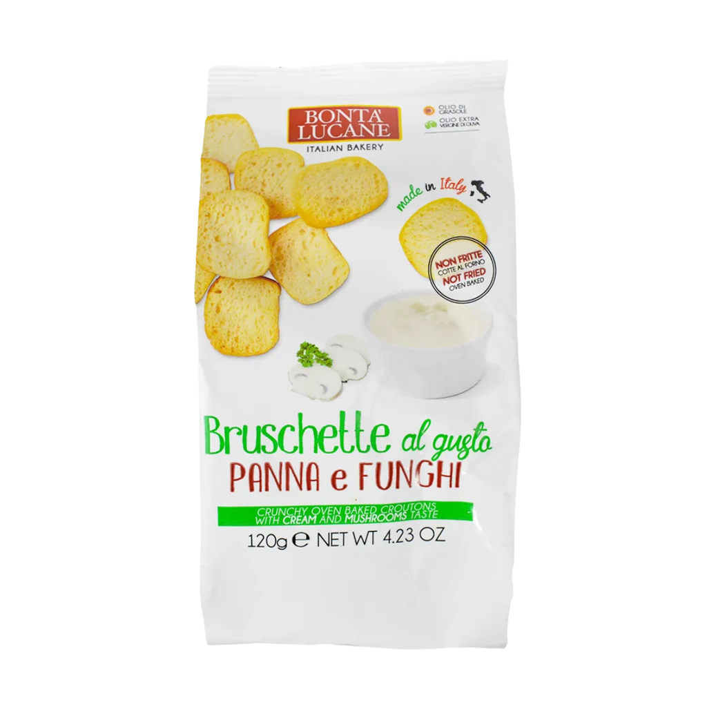 SNACK BONTA LUCANE BRUSCHETTE PANNA Y FUNGHI 120 GR - Imagen principal