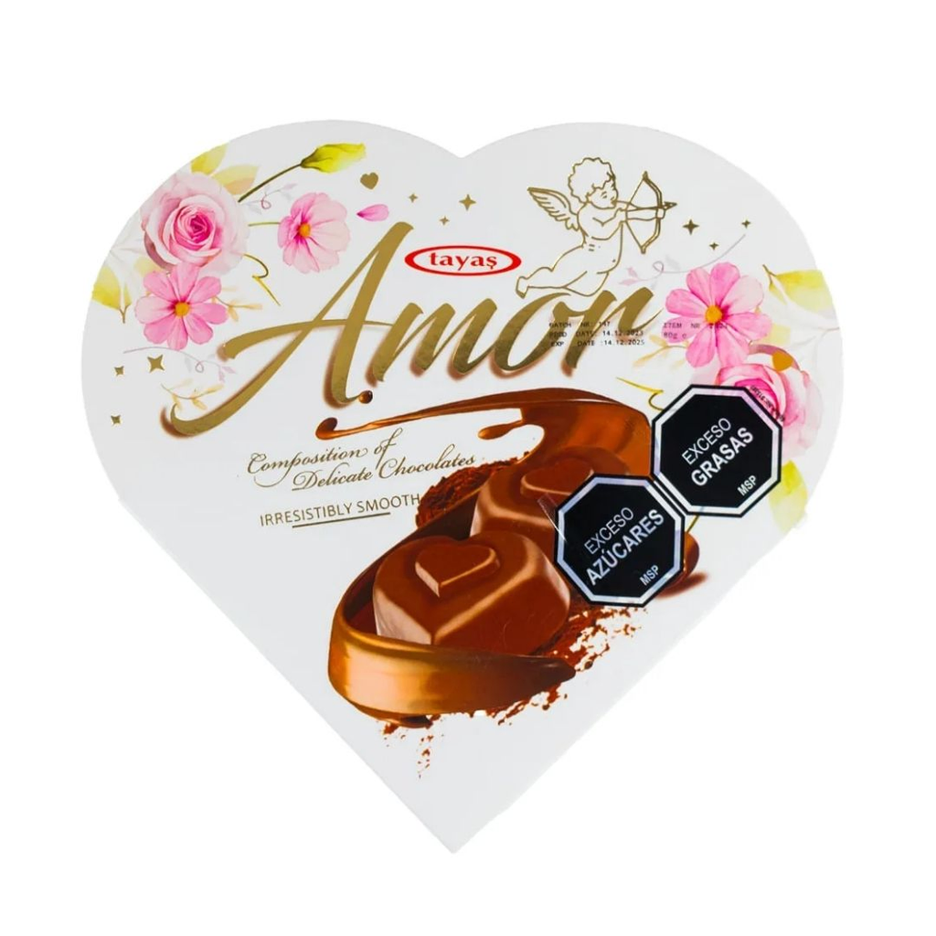 BOMBONERA TAYAS CORAZON BLANCO 80 GR - Imagen principal