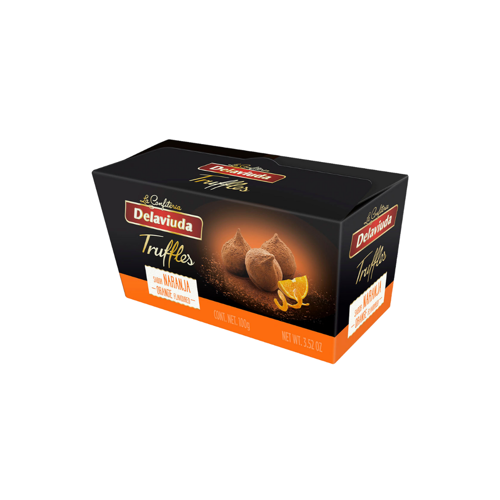 BOMBONERA DELAVIUDA TRUFAS CON NARANJA 100 GR - Imagen principal