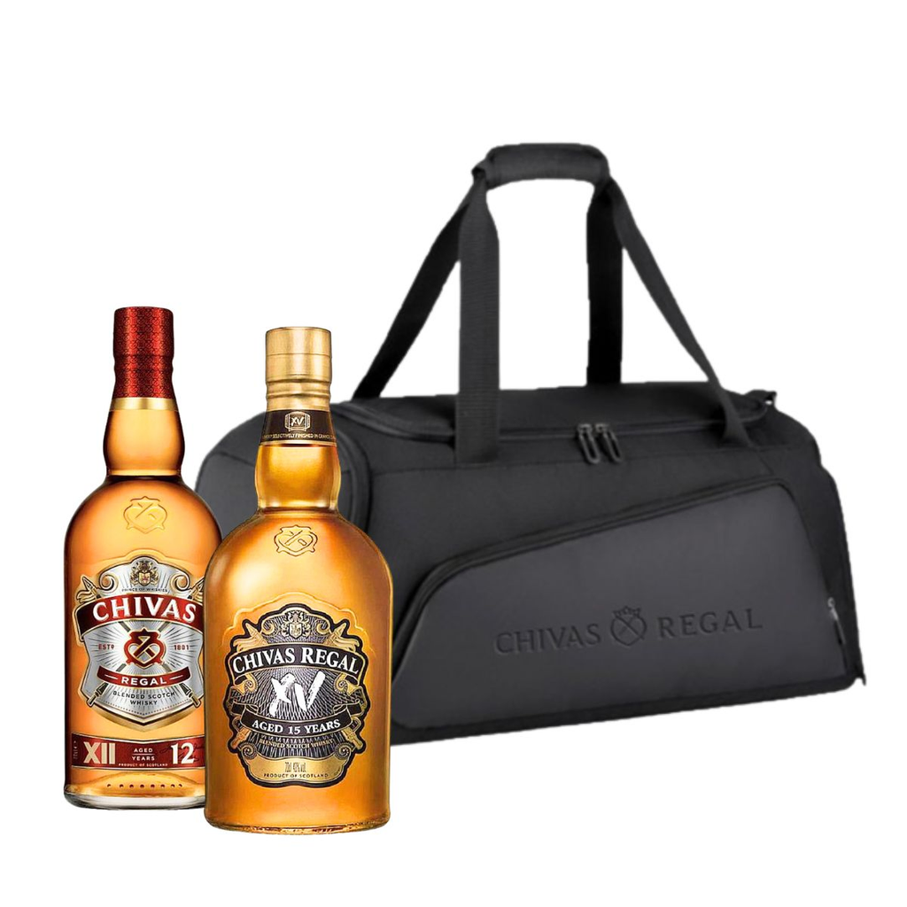 WHISKY CHIVAS REGAL XII + CHIVAS REGAL 15 + BOLSO DE REGALO
